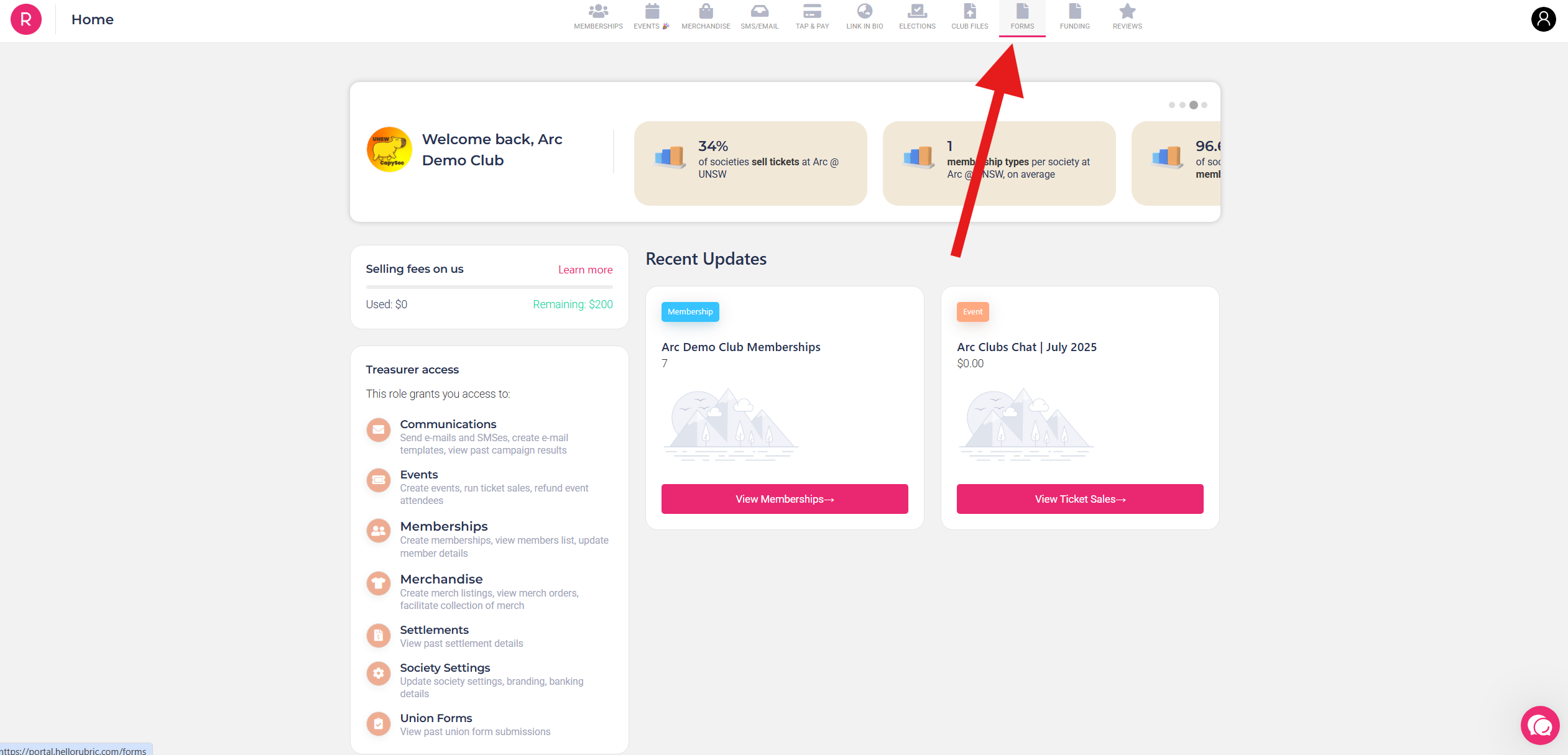 Click on Forms Click on Forms
